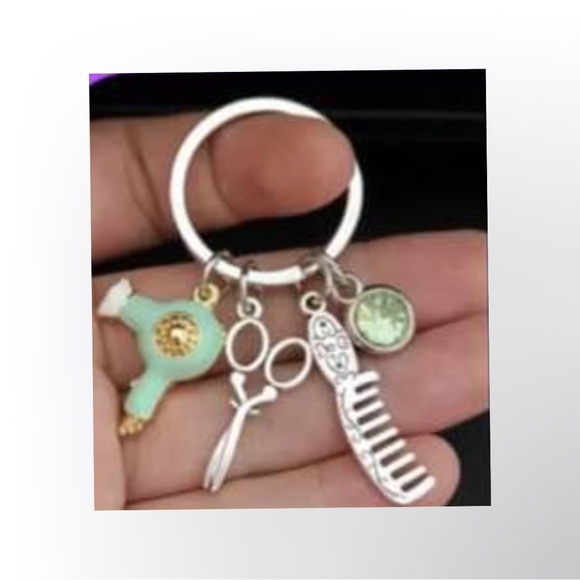 New Stylist Hairdresser Beauty With Jewel 💎 Keychain Absolutely Adorable - Picture 5 of 5
